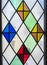 Stained glass window decoration Transparent colorful pattern