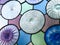 Stained glass window decoration Transparent colorful pattern