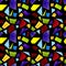 Stained glass window seamless pattern