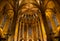 Stained Glass Windows Altar Stone Columns Gothic Catholic Barcelona Cathedral Basilica Catalonia Spain