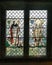 Stained glass windows at Caldbeck church in Cumbria