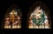 Stained glass windows in the Chapel of the Virgin of Health -Virgen de la Salud- in the church of El Salvador in Bejar, Spain