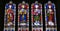 Stained glass windows in English church