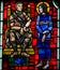 Stained Glass in Worms - Jesus brought before Pontius Pilate