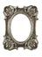 Stained oval silver picture frame w/ clipping path
