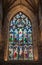 Stained window behind chancel at St Giles Cathedral, Edinburgh,