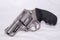 A stainless 357 magnum revolver