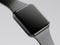 Stainless black smart watch isolated on gray. 3d rendering