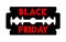 Stainless blade with text black friday