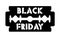 Stainless blade with text black friday