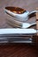 Stainless cutlery sets made of polished steel