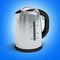 Stainless electric kettle on blue gradienet background 3D