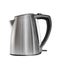 Stainless electric kettle isolated over white