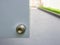 Stainless magnetic door stopper, defect with rust around door stopper, Outdoor area