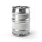 Stainless Steel Beer Keg Isolated on White. Generative ai
