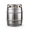 Stainless Steel Beer Keg Isolated on White. Generative ai