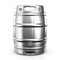 Stainless Steel Beer Keg Isolated on White. Generative ai