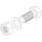 Stainless steel bolt and nut.