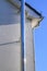 Stainless steel chimney and parts of a roof