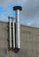 Stainless steel chimneys and sky