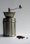 Stainless steel coffee grinder & beans