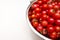 Stainless steel collander of fresh tomatoes