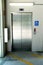 Stainless steel elevator doors
