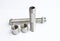 Stainless steel fittings, threaded fitting for water and gas pipes.