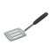 Stainless steel frying laddle with dark grey handle, 3D illustration