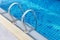 Stainless steel handrail stair of swimming pool