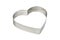 Stainless steel heart-shaped cookie cutter, cut out