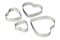 Stainless steel heart-shaped cookie cutters set, cut out