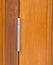 Stainless Steel Hinge on Brown Wooden Door