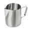 Stainless steel milk pitcher jug isolated