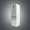 Stainless steel modern refrigerator 3d illustration on grey