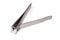 Stainless steel nail clipper in compound lever design close-up