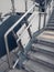 Stainless steel railing at station.Fall Protection.