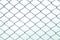 Stainless still Wire mesh rhombus form on white background