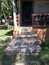 Stair detail, entrance and porch to rural house, Village Museum, Bucharest