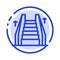 Stair, Elevator, Electric, Ladder Blue Dotted Line Line Icon