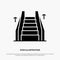 Stair, Elevator, Electric, Ladder Solid Black Glyph Icon