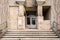 Stair and entrance door of the abandoned building