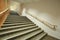 a stair with steel wood - Indoor modern architecture