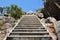 Stair way to temple on the mountain