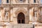 The staircase and entrance of the monastery church of the Mosteiro de Santa Maria de Alcobaca, Portugal