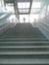 Staircase, gray colors blurred background environment.