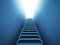 Staircase ladder up perspective in blue light