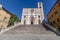 The staircase leading to the Duomo of Todi, Perugia, Italy, without people