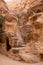 Staircase from the Nabatean era at the UNESCO World Heritage site of Little Petra, Jordan