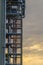 Staircase of Power Plant in Utah Valley at sunset